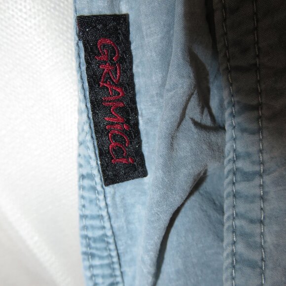 Gramicci Nylon Pants Elastic Waist Belted Pockets Blue Lightweight Medium VTG - Picture 14 of 16